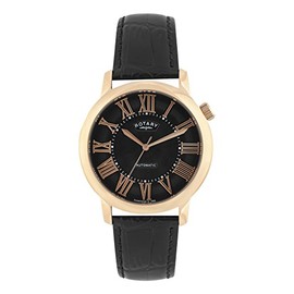 Rotary Mens Analogue Classic Automatic Watch with Leather Strap GLE000012/10S