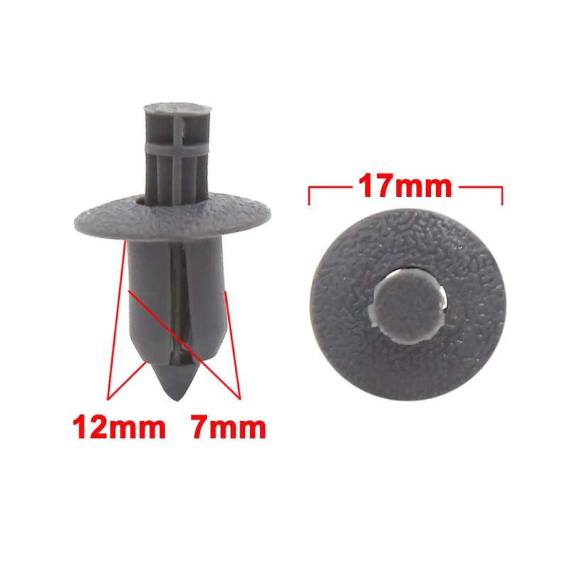uxcell 20pcs 6.5mm Hole Plastic Push Type Rivet Fastener Door
