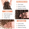 Mscat 8 Packs 10 Inch Goddess Locs Crochet Hair Short