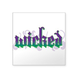 CafePress Wicked Sticker Square Bumper Sticker Car Decal