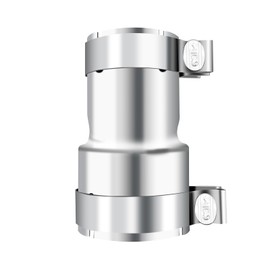 Stainless Steel 2.5 to 3 Inch Exhaust Adapter, 2.5" ID to 3" ID Exhaust Reducer Connector Pipe with Clamp