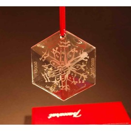 Baccarat Crystal 2005 Unicef Chrstmas Snowflake Ornment