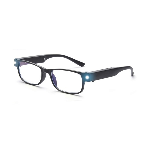 SKYWAY Blaulicht-Schutzbrille Lesebrille, Spielbrille für Frauen Herren LED USB Wiederaufladbarer Blendschutz UV-Schutz, Schwarz