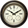 Infinity Instruments Forecaster Indoor/Outdoor Wall Clock, Thermometer, Hygrometer combo, Stylish