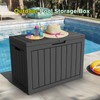 Yardgrace 45 Gallon Waterproof Large Resin Deck Box Indoor/Outdoor Lockable