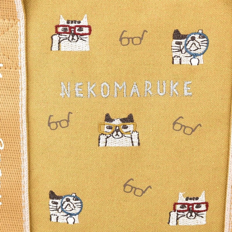Kusguru Japan MU Tote Bag with Cat Round Lid, Small