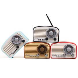 Dollhouse Miniature Radio Model, Mini Living Room Radio, Room Box Supply Radio with Antenna That can be Raised, for Dollhouse Miniature Accessories, Room Desktop, Diorama Decoration (Brown)