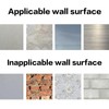 Wall Mounted Toothbrush Holder, Self-Adhesive Bathroom Storage Rack, Clear Plastic