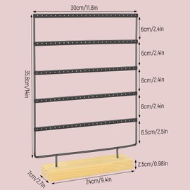 RNTBWD Earring Holder Organizer, Earring Display For Vendors, Earring Holder Organizer For Girls, Women, Organizers and Storage, Black Jewelry stand
