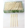 250x Paddle Food Skewers Bamboo Natural 12cm