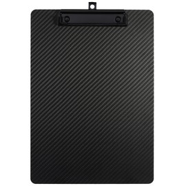 9.4" Wx12.6 Lx0.06 T Hard Plus+ 3K Carbon Fiber Clipboard Ultimate Light and Thin Portable Cool Black Twill Smooth Hard Writing Board Black Low Profile Clip Hide Hook Art Paint Draw