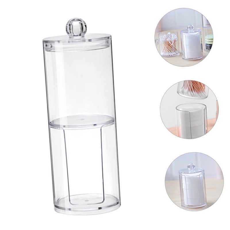 Zerodeko 2 Pcs Household Swab Organizer Double Layer Cotton Pad