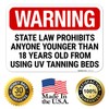 Sigo Signs, Warning State Law Prohibits Anyone Younger Than 18
