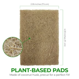 AIRNEX Biodegradable Scrubbing Pads for Dishes - Pack of 24 Coconut Fiber Scrub Pads for Dishes - Non Scratch Scouring Pads for Pots and Pans