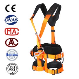 QIANJIEER Full Body Climbing Seat Belt, Tactical Rescue Construction, Carving, Rock, Tree Climbing, Fire Rescue, Engineering Protection, Rappelling Equipment