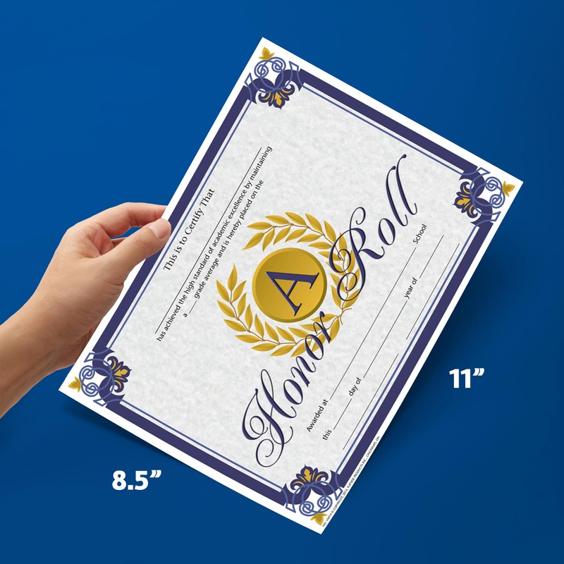 Hayes "A" Honor Roll Certificate, Academic Achievement Awards for Students,