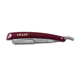 TAIZE - Straight Edge Razors -Professional Barber-Percent Stainless Steel Burgundy - 5''
