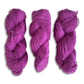 Revolution Fibers Hand Dyed Glossy Cotton Yarn Solid Colored | 4 Ply, DK Weight 100 Grams, 200 Yards Per Skein | Perfect for Weaving, Crafting, Crochet, Knitting (Peacock Purple)