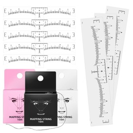 BAMTTOO Pre-Inked Brow Mapping String for Microblading Eyebrow Marker Thread Disposable Brow Ruler Stencils Eyebrow Mapping Supplies Measuring Tool for Eyebrow Tattoo