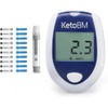 KetoBM Blood Ketone Meter Kit for Keto Diet Testing - Complete Ketone Test Kit with Ketone Monitor, Keto Strips, Lancing Device & Lancets For Unisex
