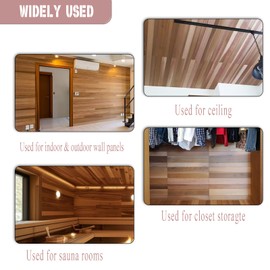 Western Red Cedar Wall Panels, Wood Planks for Walls, Accent Wall Panels for Interior and Exterior Wall Decor (10.5 Square Feet)