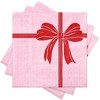 RUSPEPA 50 Pcs Pink Bow Napkin Paper, 3 Ply Disposable