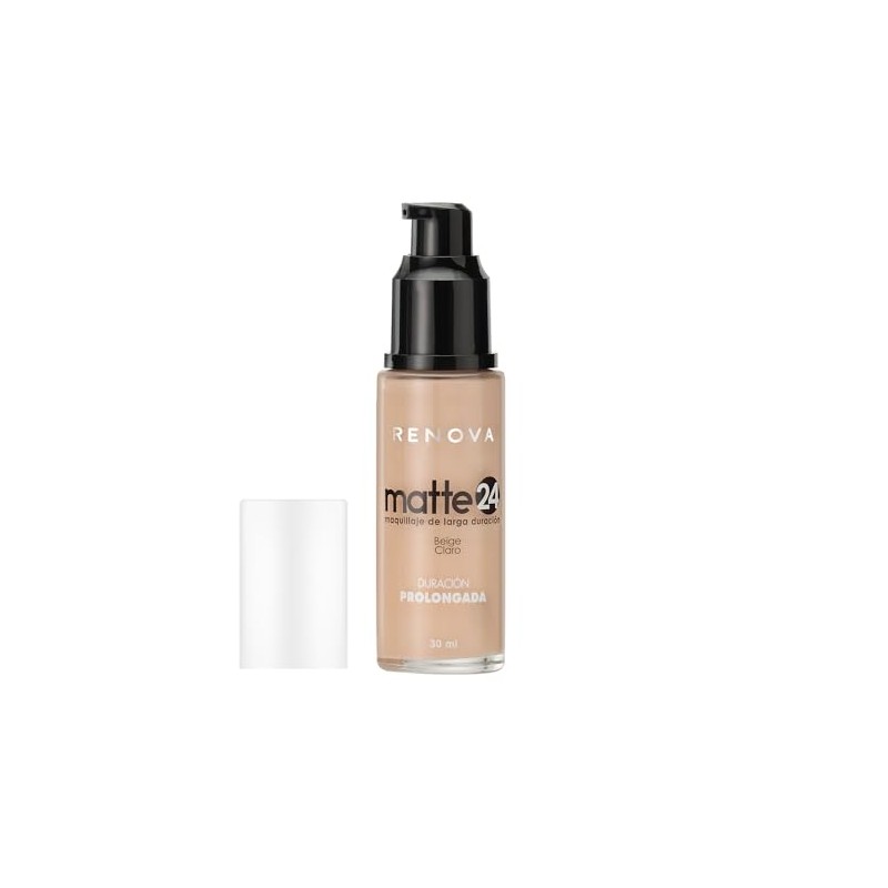 Renova Base de Maquillaje Liquido Larga Duracion Matte24, color Beige