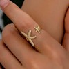 Inateannal Boho Starfish Rings Gold Starfish Open Rings Vintage Adjustable