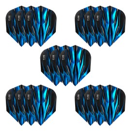 Harrows FIRE Flights| Set of x5 Premium Extra Strong Dart Flight Bag (15 Flights) (Yellow/Red)