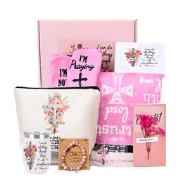 9pcs Christian Gifts for Women, Inspirational Religious Gift for Catholic Baptism, Spiritual Faith Present for Best Friend,Sis, Wife, Mom