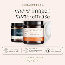 Collagenic Crema Facial Antioxidante con Vitamina C, Presentación de 60 ml | Fórmula con vitamina C, colágeno hidrolizado y filtros solares de 60 ml. 