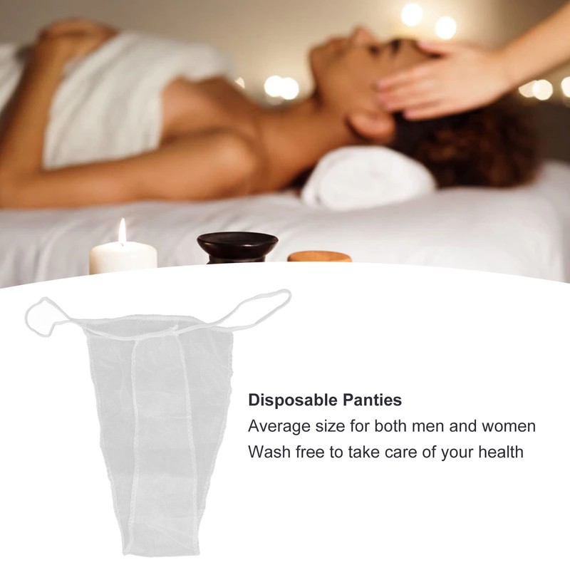 50pcs Disposable Panties Unisex Men Women Elastic Breathable Bikini Panties