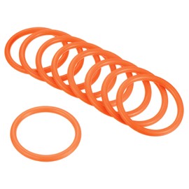 PATIKIL Carnival Ring-Toss Rings 6cm ID, 12 Pack Plastic Small Hoop for Outdoor Party Favor Game Booth, Orange