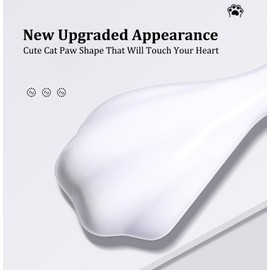 Nano Glas Fußfeile - Niedliche Katzenkralle Pediküre Hornhautentferner, sanftes abgestorbenes Hautpeeling mit ergonomischem Griff (Weiß)
