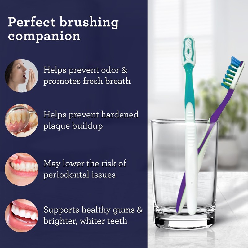 GuruNanda Multi-Action Toothbrush with Tongue Cleaner - Soft Bristles for