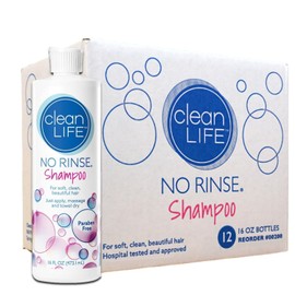 No-Rinse 16 fl oz Shampoo (Pack of 12) | Leaves Hair Fresh, Clean and Odor-Free | Rinse-Free Formula