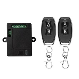 AC 220V 230V 250V Radio Remote Control 2 Channels Receiver Universal Wireless Remote Control Switch Garage Doors Remote Control 10A Light Motor Relay Output (with 2 Remote Controls)