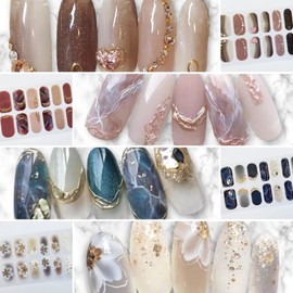 COLORBIRD Nail Seal Autumn Winter A Just Stick Manicure Cute Flower Sheer Foil Pearl Parts (CCL421 CCL422 CCL423 CCL424)