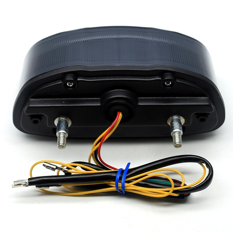 MZS Motorcycle Tail Light, LED Integrated Turn Signal Blinker Brake