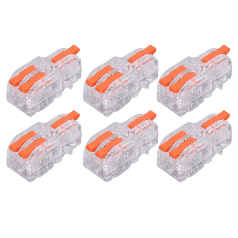 30PCS Quick Splicing Wire Connector Transparent PC Copper Stripping Terminal