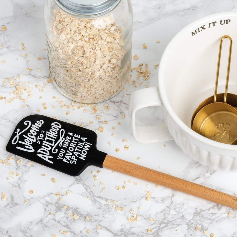 Primitives by Kathy Adulthood Silicone Spatula With A Wooden Handle