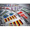 BIKE-label Italy 3D Sticker Flags Pack of 12 Stickers Car
