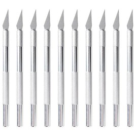 Takelablaze Exacto Knife Craft Knife Kit Stainless Steel Carving Knife Set of 10 Hobby Knife Craft Knife Kit for Pumpkin Carving Art Cutting Stencil DIY Clay Sculpting Tool