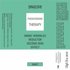 Reduction of facial wrinkles and "second skin" effect night cream with pheohydran 135 g BINGOSPA
