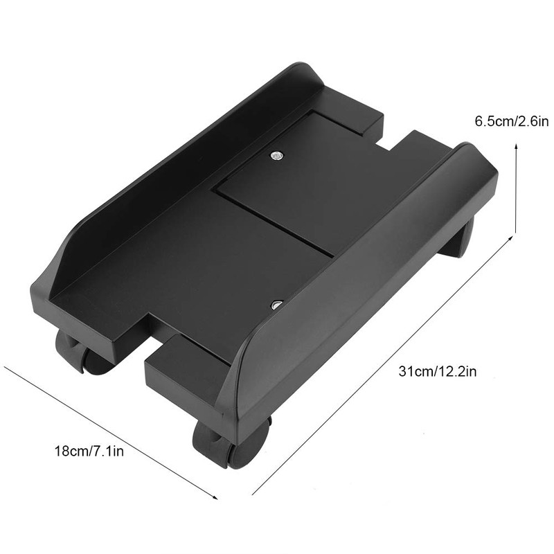 Computer Tower Stand, Ventilated Adjustable Mobile CPU Stand with 4