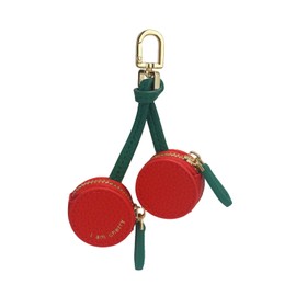 Nefokfdus New Cute Cherry Shaped Coin Purse Charm, Fruit Style Purse Mini Zipper Pouch Keychain,Cute Fashion Accessory