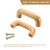 sourcing map 8Pcs Wood Drawer Pulls Handles, 64mm/2.52" Hole Spacing