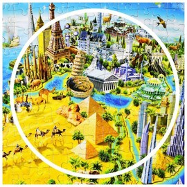 Jigsaw Puzzles for Adults 1000 Pieces, Upgraded Version 27.56 x 19.7 Inch World Landmarks Educational Games Brain Challenge Puzzles for Adult Kids