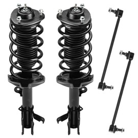 Front Coil Spring Strut & Stabilizer Sway Bar Links Compatible with Honda for Odyssey 2008-2010, Shock Absorber and Sway Bar Link Replace for 172542, 172541, K750304