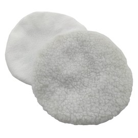 (PACK OF 2) 240mm Polishing bonnets Lambs wool & Terry Valeting Buffer Pads for Cars Vans etc